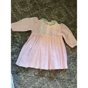 BABY TOGS Vintage Dress 3-6M Pink Smocked Embroidered.  Beautiful